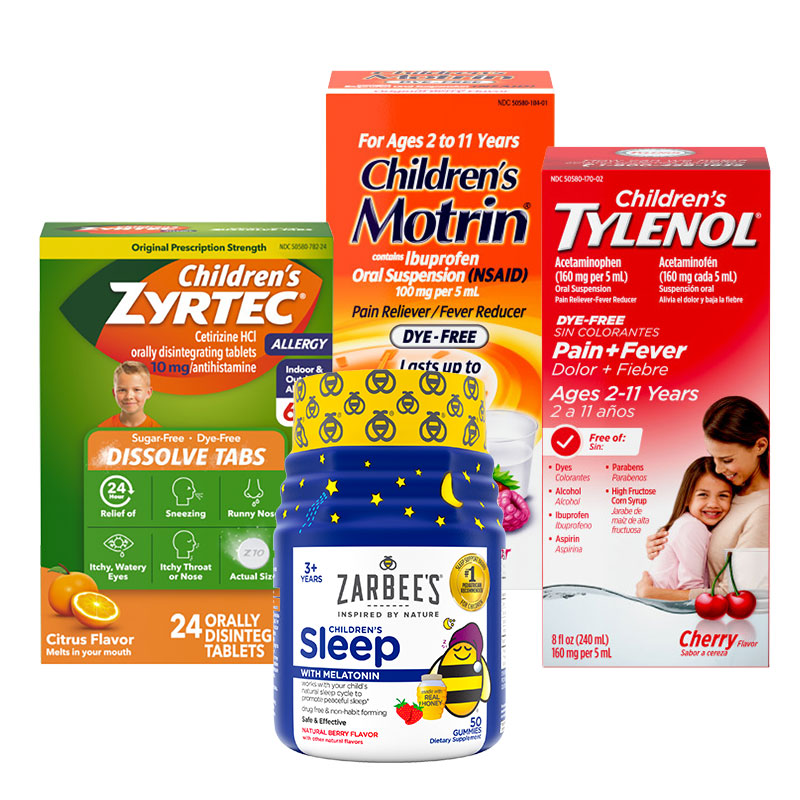 Childrens Tylenol Motrin Zarbees 3