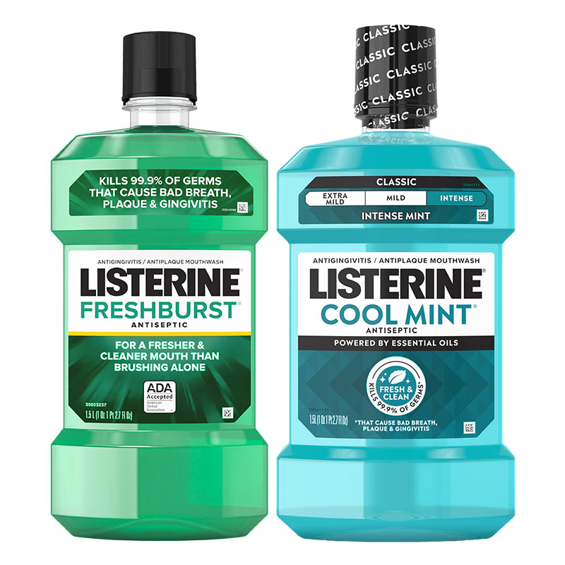 Listerine Mouthwash Cool Mint & Freshburst 1