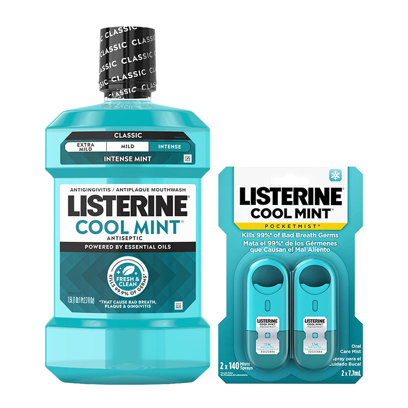 Listerine Mouthwash & Listerine Pocketmist, Cool Mint 1