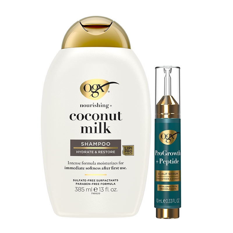 OGX shampoo peptide serum 1