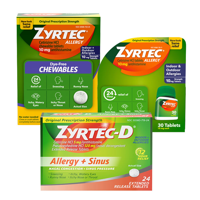 zyrtec chewable allergy+sinus 1